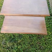 Tavolo piccolo con allungo, noce, art decò 