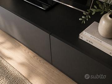 Mobile living su misura nero opaco design minimal