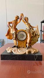 Orologio da tavolo con dama e cavaliere - Marmo