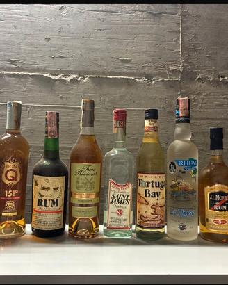 Bottiglie di Rum rhum vintage
