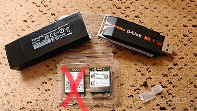 Lotto 3 schede WiFi Bluetooth chiavette WiFi USB 