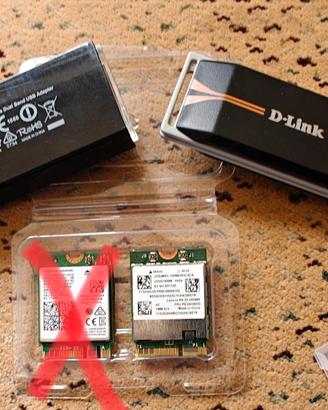 Lotto 3 schede WiFi Bluetooth chiavette WiFi USB 