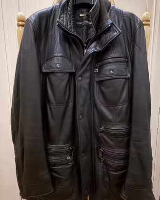 Giaccone Dolce & Gabbana in pelle 100% di vitello