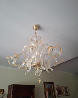 Lampadario stile Murano a 7 luci
