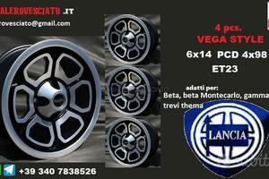 Cerchi vega 6x 14 4x98 Lancia beta & montecarlo