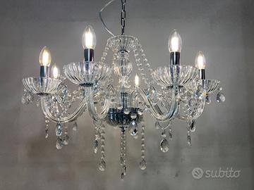 PERENZ - Lampadario vetro soffiato/pendagli vetro