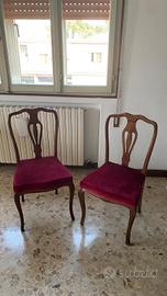 SEDIE IN VELUTO ROSSO 