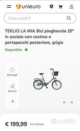 Bici TEKLIO pieghevole ancora imballata mai usata
