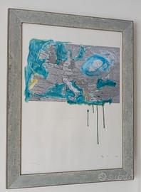 Mario Schifano -serigrafia materica a smalto 