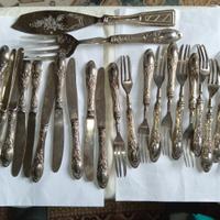 servizio posate da 12 x dessert placcato argento 