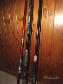 tre canne da pesca