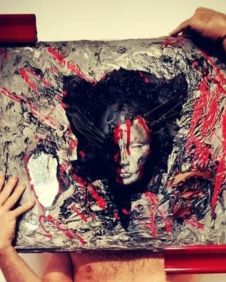 Quadro di arte informale sensoriale 3D