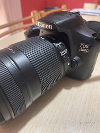 Canon eos 1300d con obiettivo 18-135 stabilizzato