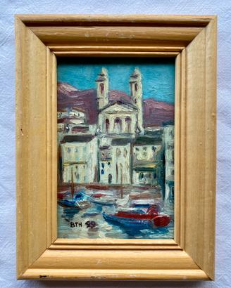 Cornice con olio su faesite