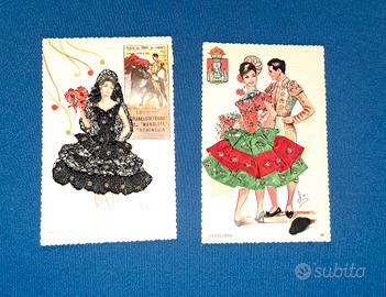 cartoline  vintage  ricamate