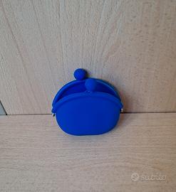 Portamonete silicone blu