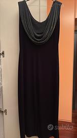 Vestito lungo da sera in velluto nero