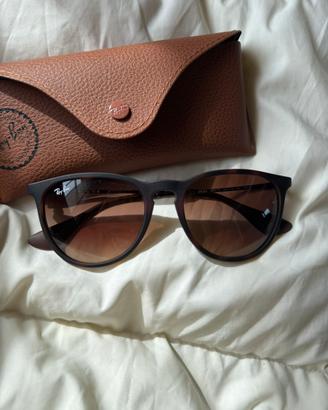 Occhiali da sole Ray-Ban Erika Nuovo, marroni