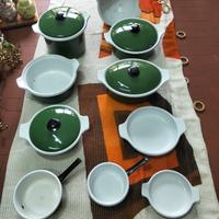 Batteria vintage ferro smalto 