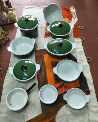 Batteria vintage ferro smalto 