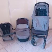 Trio unisex ovetto, culla e passeggino 