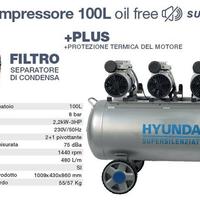 COMPRESSORE 100 LITRI SUPER SILENZIATO HYUNDAI A 3