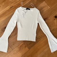 Maglia Zara pointelle maniche campana taglia M