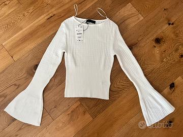 Maglia Zara pointelle maniche campana taglia M