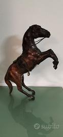 Statua cavallo  in pelle vintage design