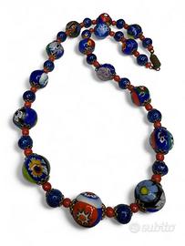 Girocollo in vetro di Murano Millefiori