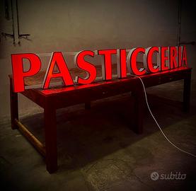Insegna luminosa vintage pasticceria anni 70