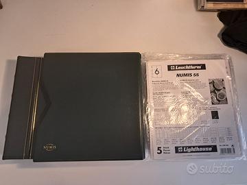 album raccoglitore leuchtturm numis verde + fogli