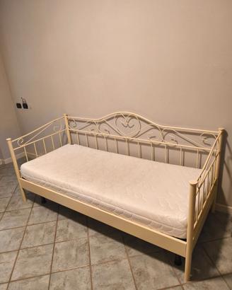 Letto singolo struttura, rete e materasso
