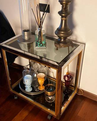 Carrello e tavolino oro/argento