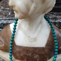 Collana in pietra dura naturale amazzonite verde