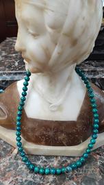 Collana in pietra dura naturale amazzonite verde