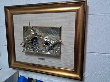 Quadro bassorilievo argento 800 Studio Ottaviani