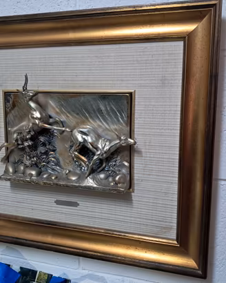 Quadro bassorilievo argento 800 Studio Ottaviani