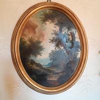 Riproduzione di dipinto di un paesaggio