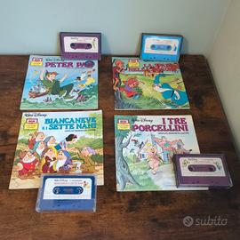 Lotto 4 fiabe Walt Disney musicassette vintage