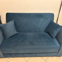 Divano letto 2 posti con vano contenitore
