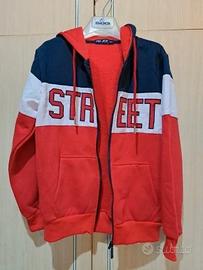 Felpa rossa con zip bambino 10 anni Mr Jek