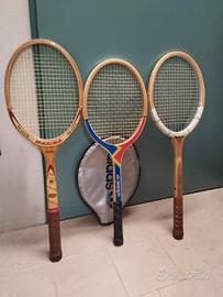 racchetta tennis legno vintage 