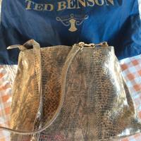 Borsa da donna Ted Benson tipo rettile color oro