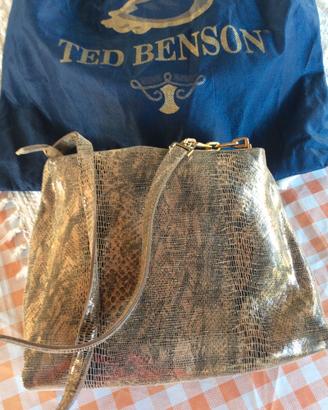 Borsa da donna Ted Benson tipo rettile color oro