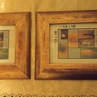 Due cornici in legno dorato 