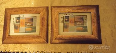 Due cornici in legno dorato 