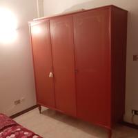 armadio 3 ante laccato rosso stile veneziano