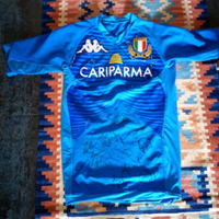 Rugby maglia nazionale italiana cariparma firmata