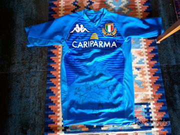 Rugby maglia nazionale italiana cariparma firmata